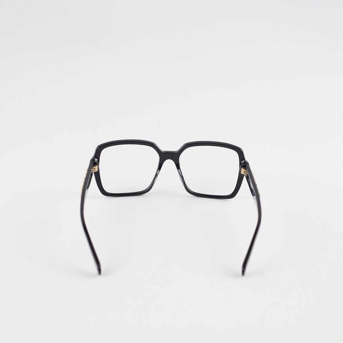 Chanel Square Acetate Black Glasses with Chanel Logo (non-prescription lenses) - photo 2