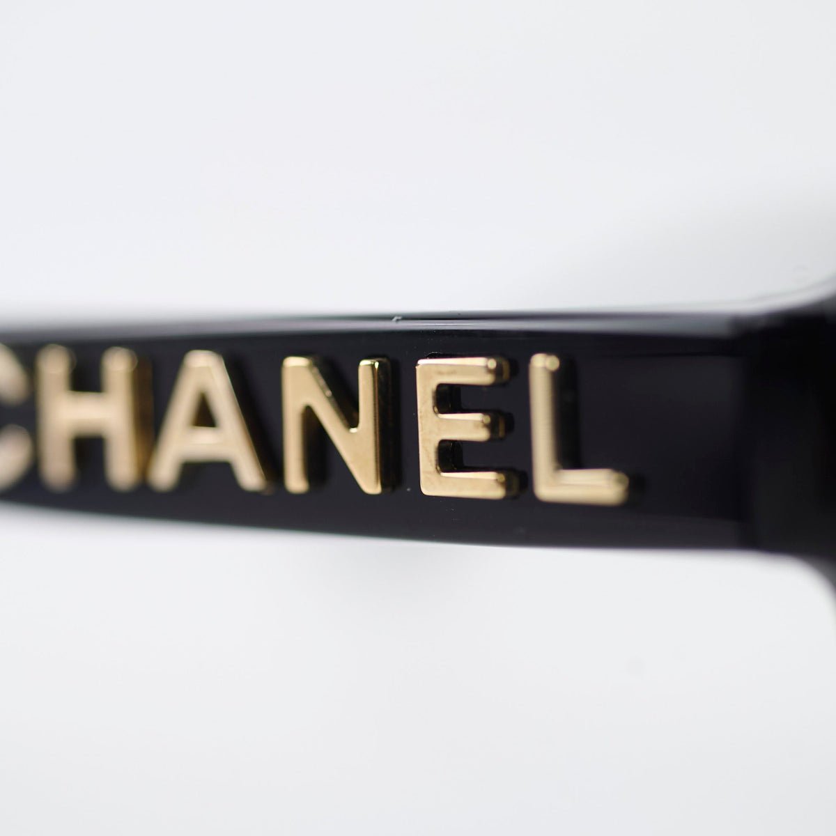 Chanel Square Acetate Black Glasses with Chanel Logo (non-prescription lenses) - photo 6