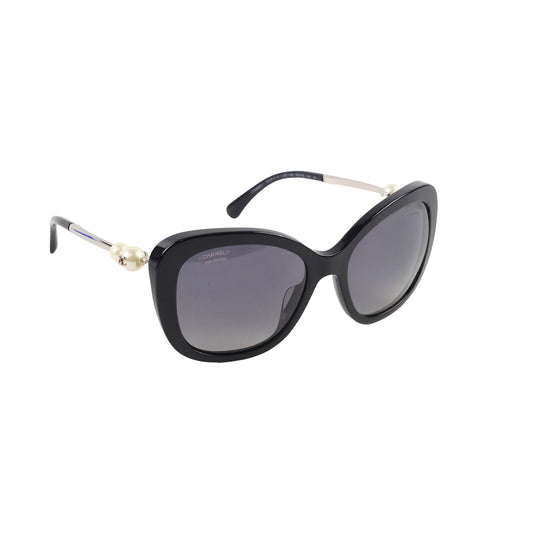 Chanel Pearl Detail Black Butterfly Sunglasses - photo 1