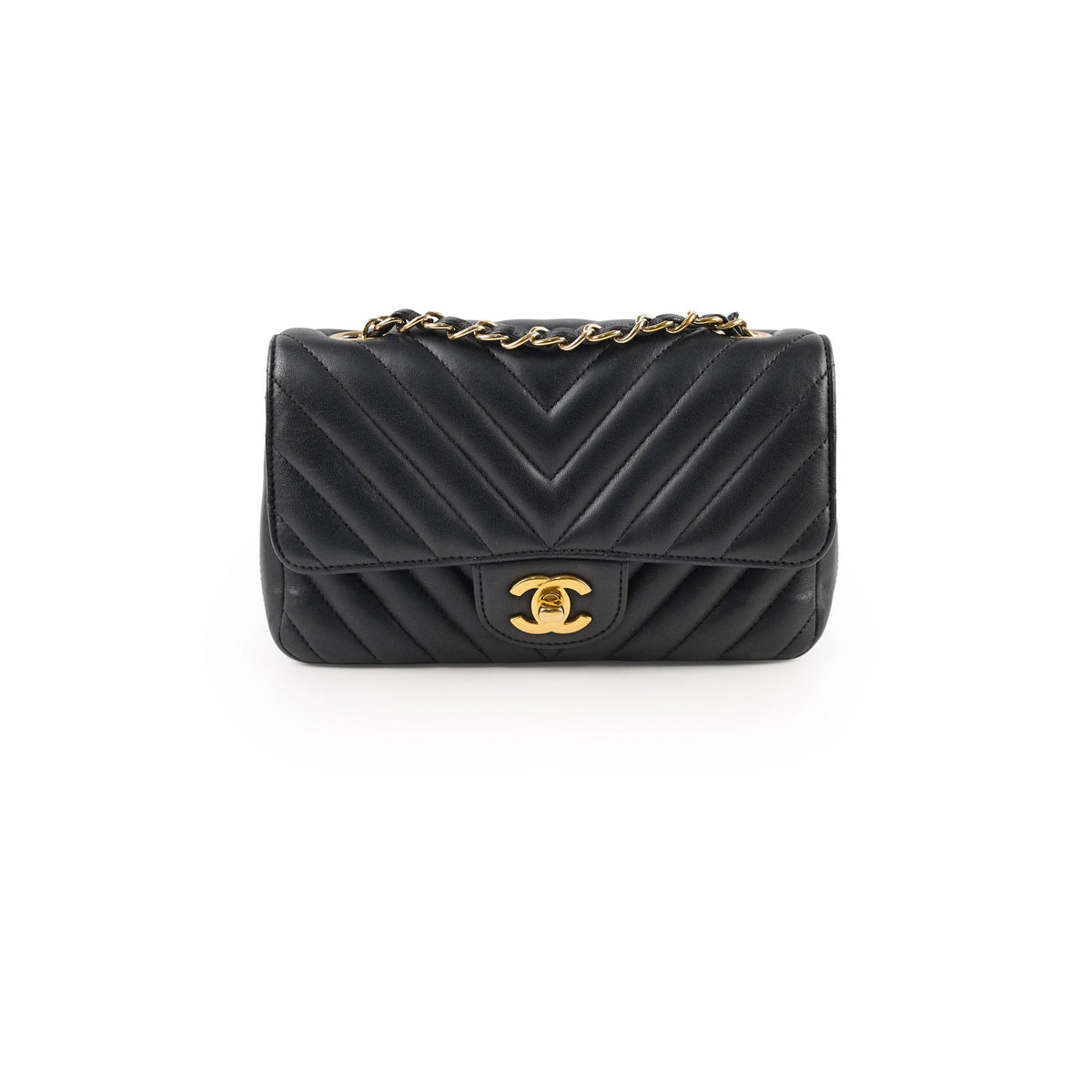 Chanel Mini Rectangular Chevron Black - Series 23 - photo 1