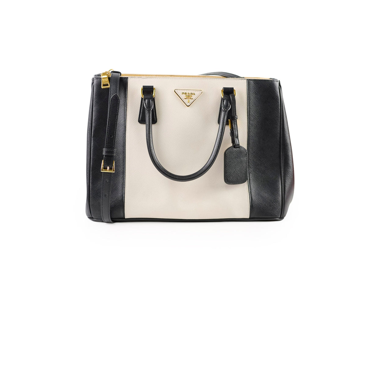 Prada Saffiano Galleria Tote Two Tone Black/White - photo 1