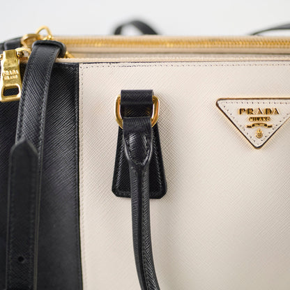 Prada Saffiano Galleria Tote Two Tone Black/White - photo 5