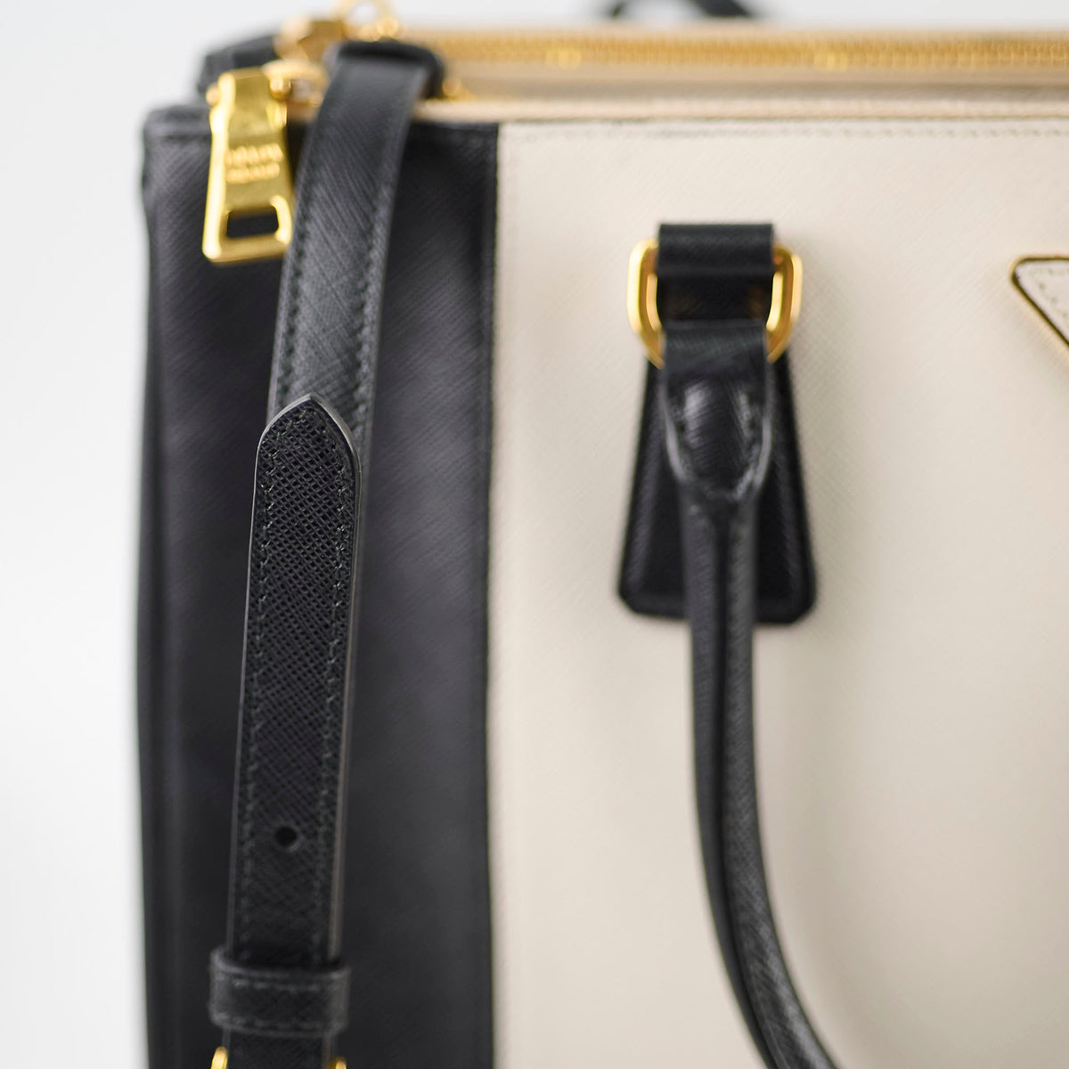 Prada Saffiano Galleria Tote Two Tone Black/White - photo 6