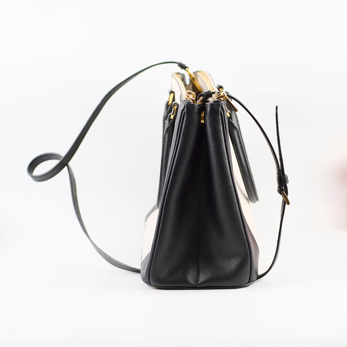Prada Saffiano Galleria Tote Two Tone Black/White - photo 2
