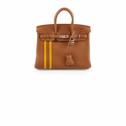 Hermes Birkin 25 Limited Edition Officer Gold/Ambre Togo PHW- C Stamp - photo 1