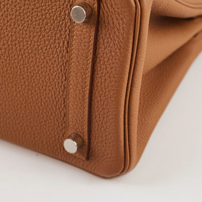 Hermes Birkin 25 Limited Edition Officer Gold/Ambre Togo PHW- C Stamp - photo 13