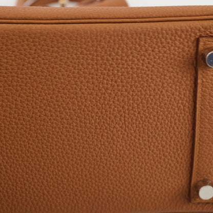 Hermes Birkin 25 Limited Edition Officer Gold/Ambre Togo PHW- C Stamp - photo 11