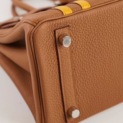 Hermes Birkin 25 Limited Edition Officer Gold/Ambre Togo PHW- C Stamp - photo 9