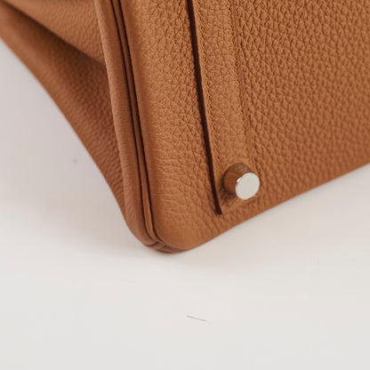 Hermes Birkin 25 Limited Edition Officer Gold/Ambre Togo PHW- C Stamp - photo 10