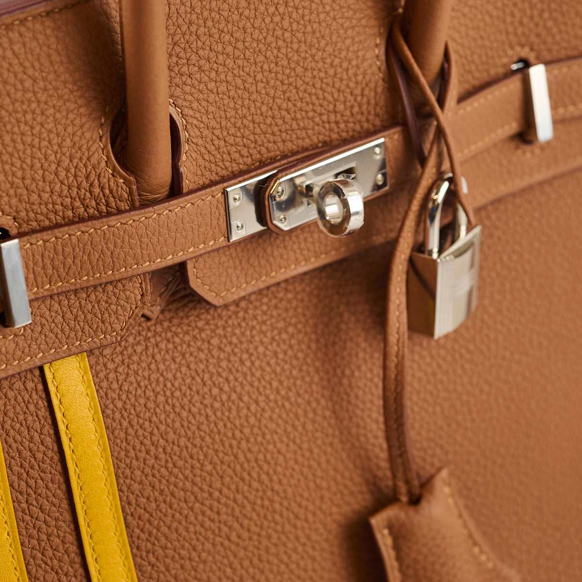 Hermes Birkin 25 Limited Edition Officer Gold/Ambre Togo PHW- C Stamp - photo 14