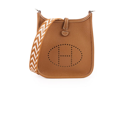 Hermes Mini Evelyne Gold PHW Zigzag Strap U Stamp - photo 1