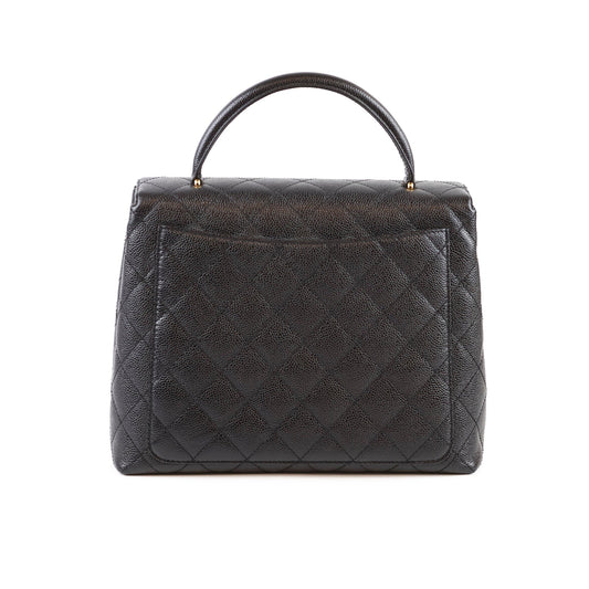 Chanel Vintage 24k Caviar Kelly Top Handle Black - photo 2