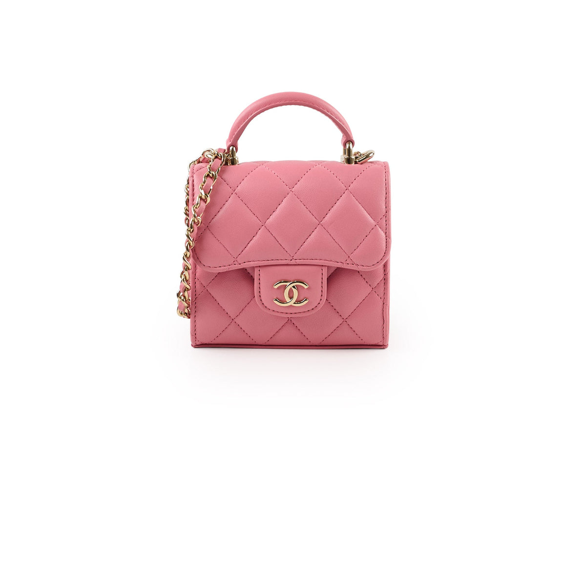 Chanel Mini Pink Top Handle Crossbody - Microchipped - photo 1