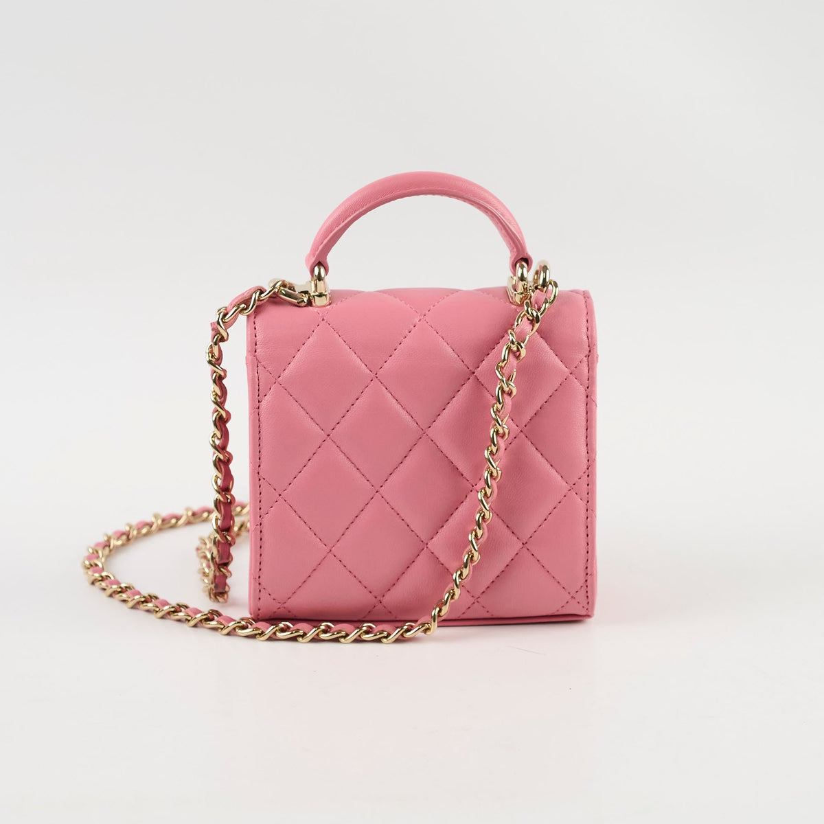 Chanel Mini Pink Top Handle Crossbody - Microchipped - photo 2
