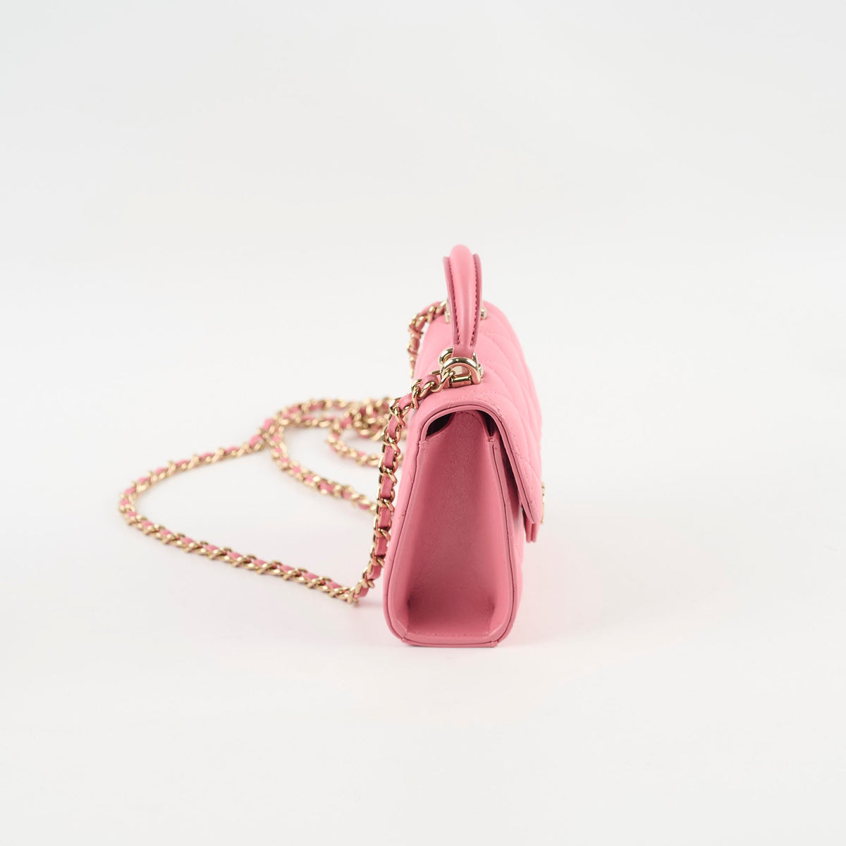 Chanel Mini Pink Top Handle Crossbody - Microchipped - photo 3