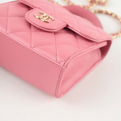 Chanel Mini Pink Top Handle Crossbody - Microchipped - photo 11
