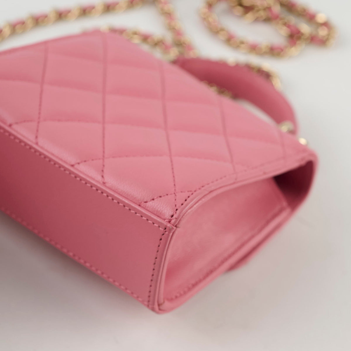 Chanel Mini Pink Top Handle Crossbody - Microchipped - photo 9