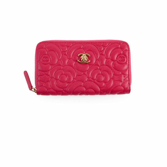 Chanel Camellia Wallet Pink Caviar - photo 1