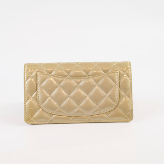 Chanel Long Wallet Yen Wallet Beige Patent - photo 2