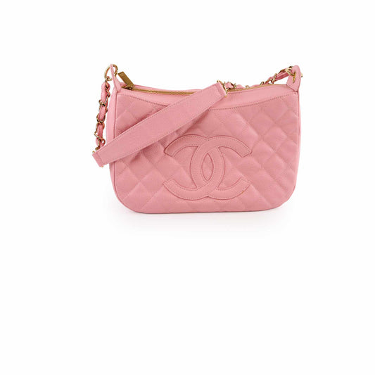 Chanel Pink Quilted Caviar Timeless Shoulder Bag - photo 1