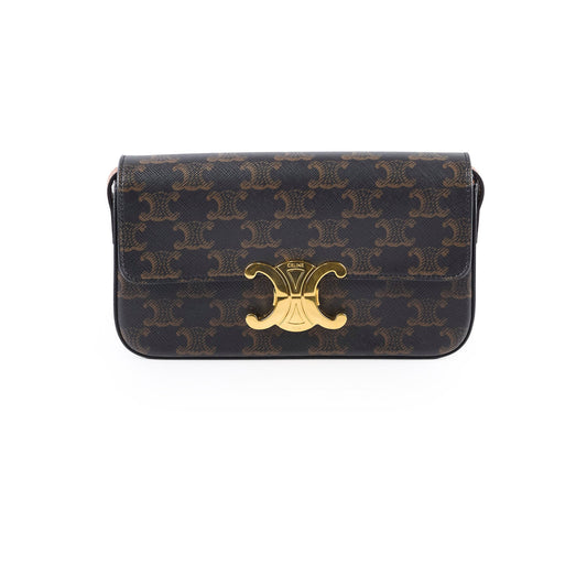 Celine Triomphe Shoulder Bag Brown - photo 1
