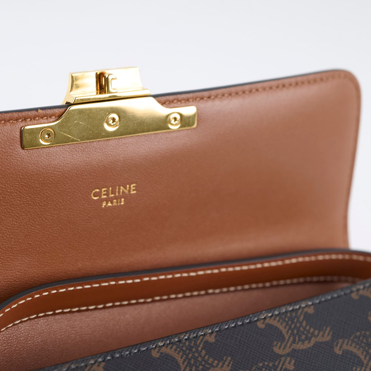 Celine Triomphe Shoulder Bag Brown - photo 6