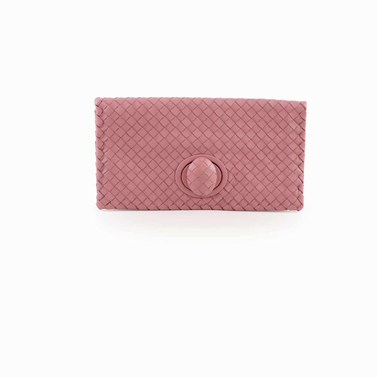 Bottega Veneta Woven Clutch Dusty Pink - photo 1