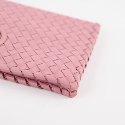 Bottega Veneta Woven Clutch Dusty Pink - photo 11