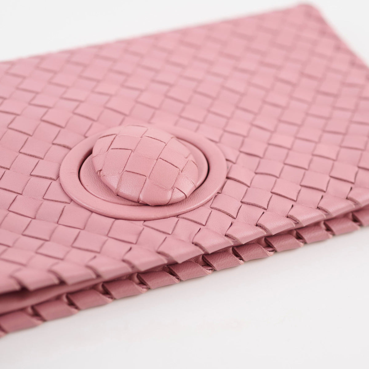 Bottega Veneta Woven Clutch Dusty Pink - photo 12