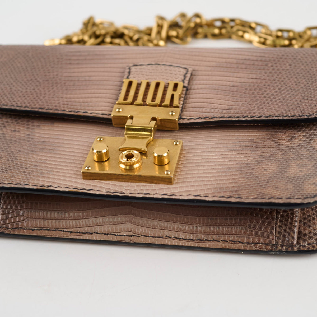 Dior DiorAddict Chain Bag Lizard - photo 11