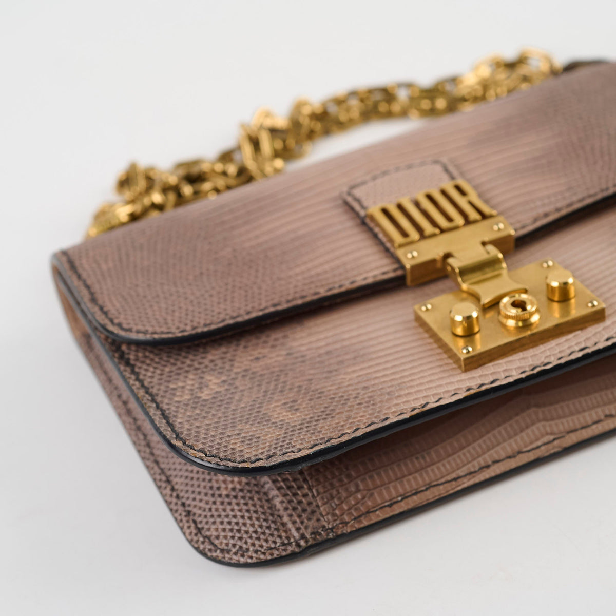 Dior DiorAddict Chain Bag Lizard - photo 9