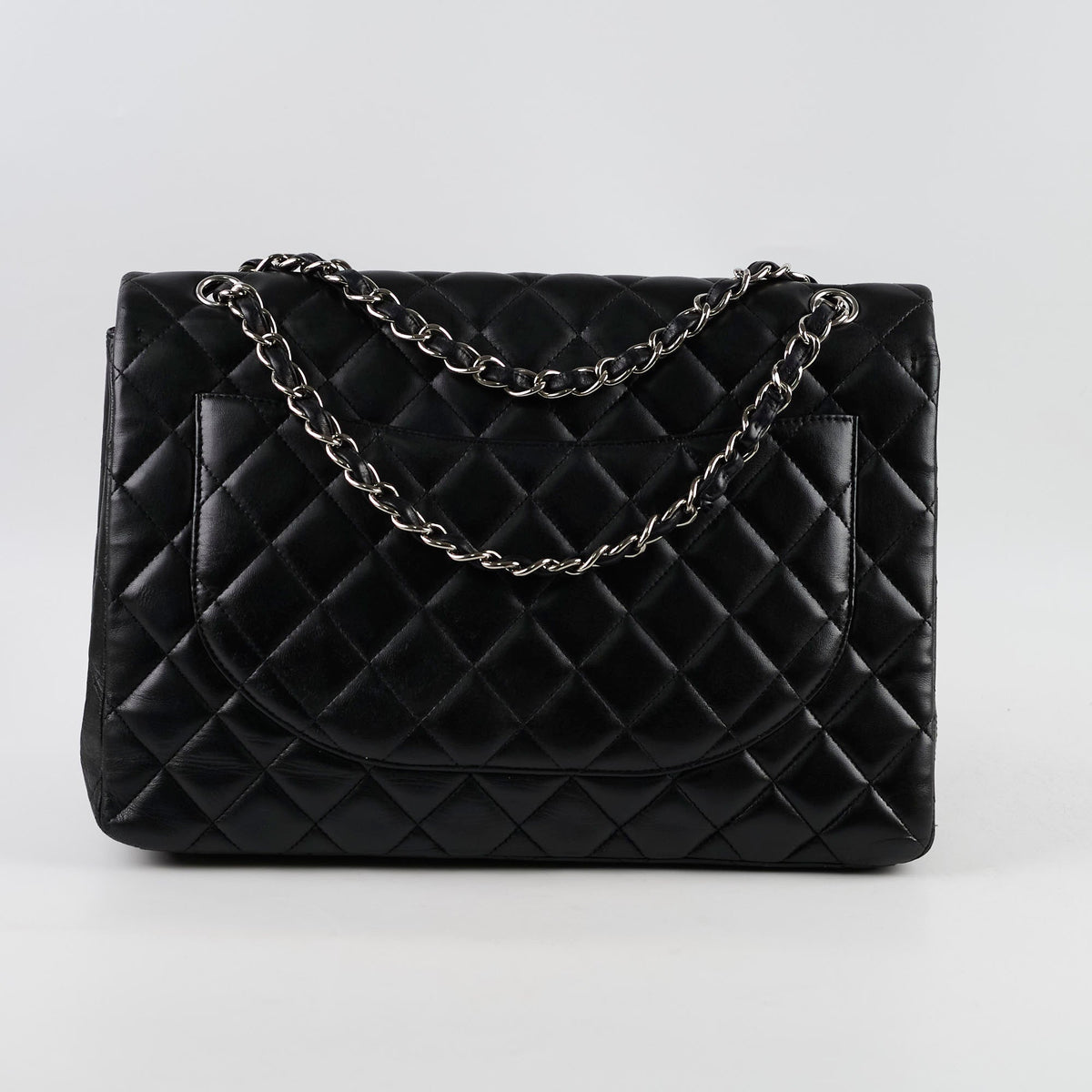 Chanel Single Flap Maxi Flap Black Lambskin SHW - photo 2