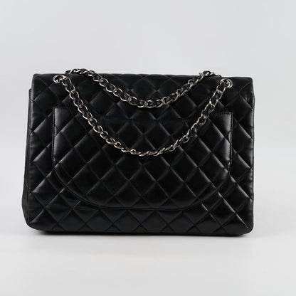 Chanel Single Flap Maxi Flap Black Lambskin SHW - photo 2