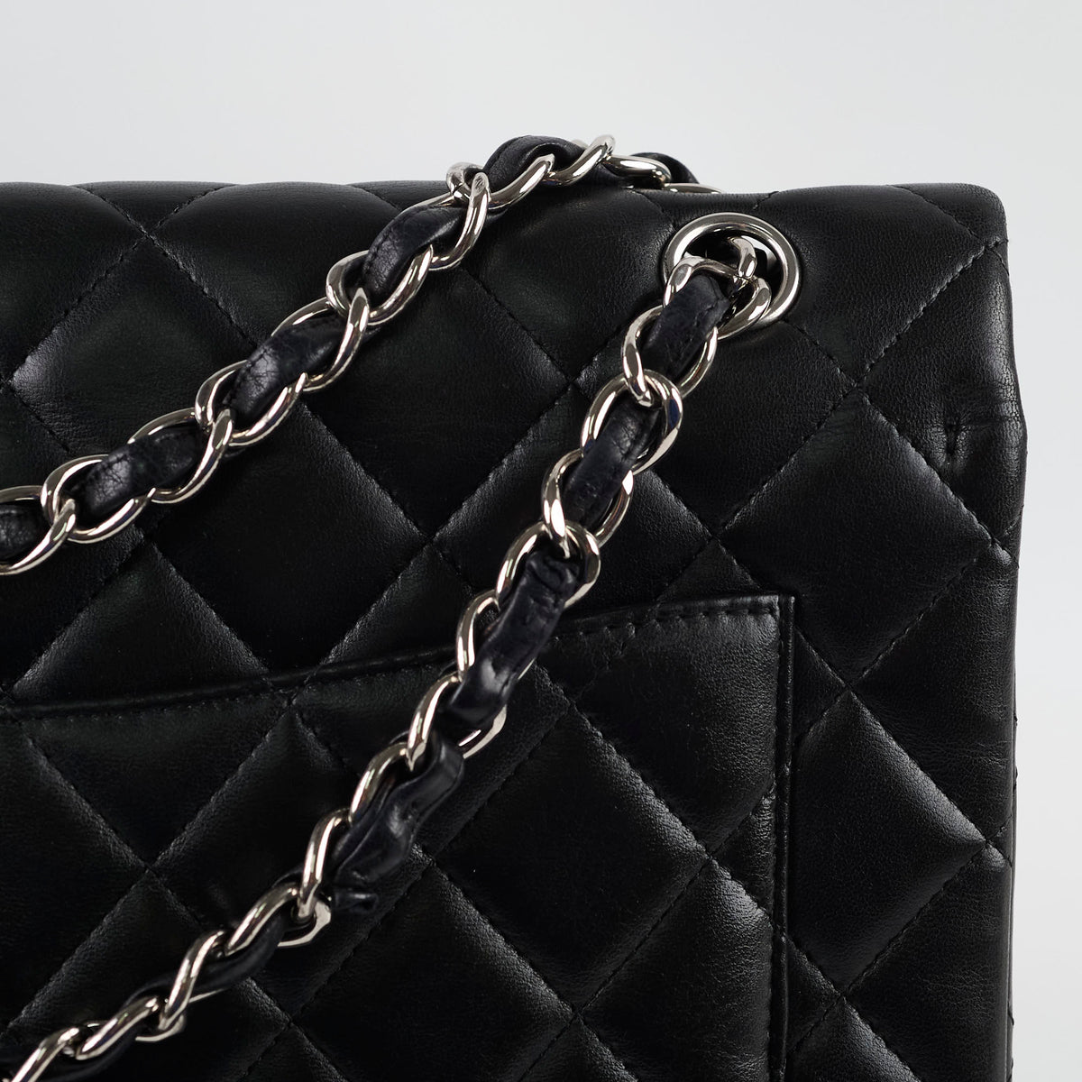 Chanel Single Flap Maxi Flap Black Lambskin SHW - photo 6
