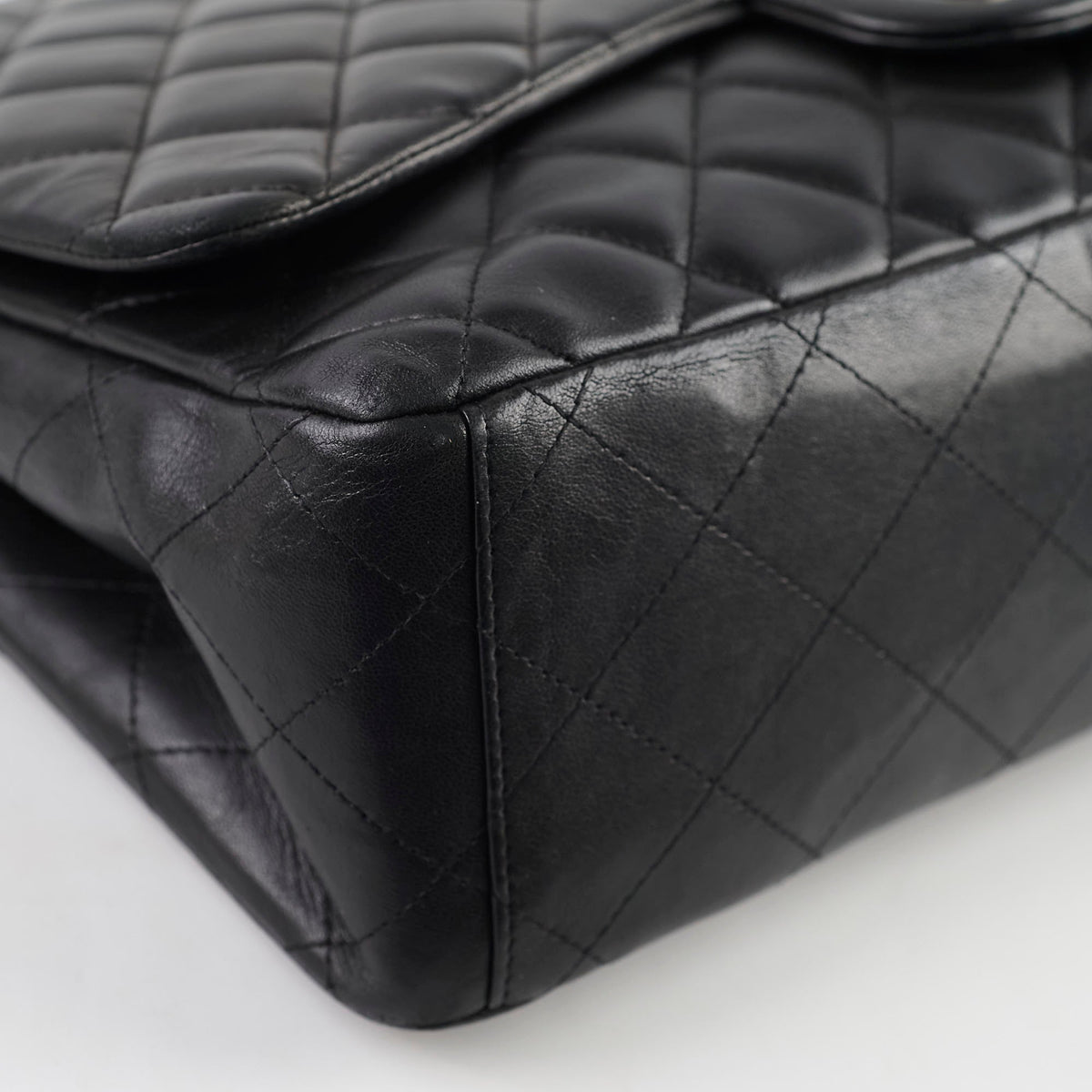 Chanel Single Flap Maxi Flap Black Lambskin SHW - photo 14