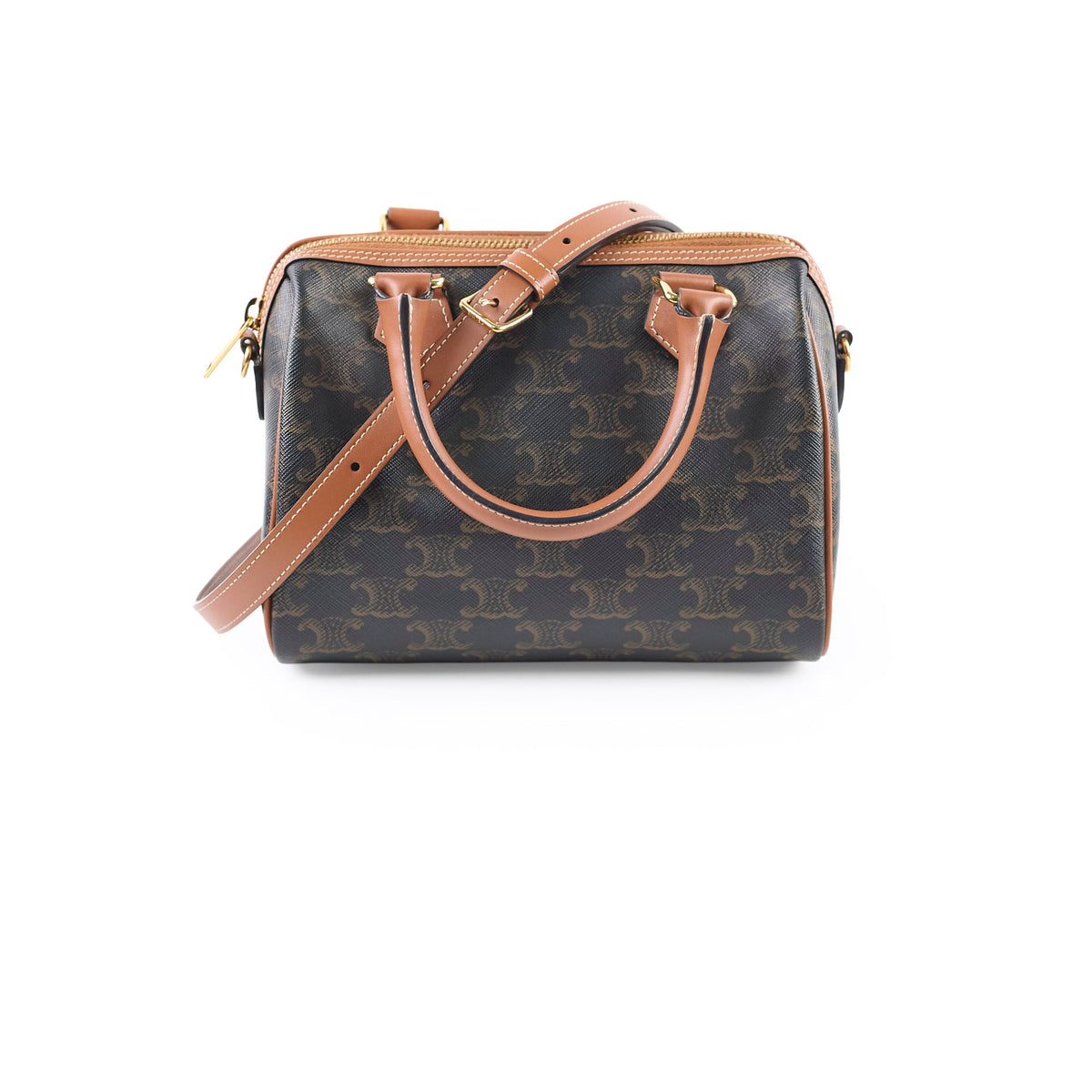 Celine Small Boston Bag Triomphe Canvas - photo 1
