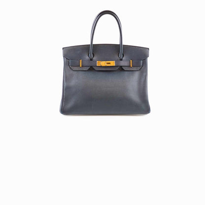 Hermes Birkin 30 Blue Indigo Cushbell - A Square Stamp - photo 1