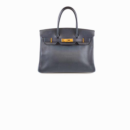 Hermes Birkin 30 Blue Indigo Cushbell - A Square Stamp - photo 1