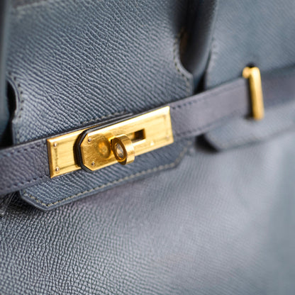 Hermes Birkin 30 Blue Indigo Cushbell - A Square Stamp - photo 13