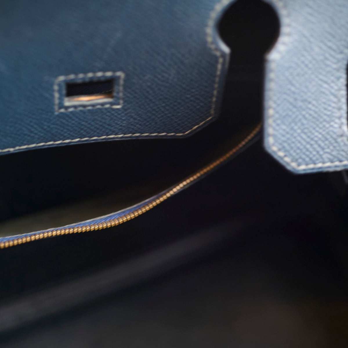 Hermes Birkin 30 Blue Indigo Cushbell - A Square Stamp - photo 6