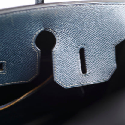 Hermes Birkin 30 Blue Indigo Cushbell - A Square Stamp - photo 7