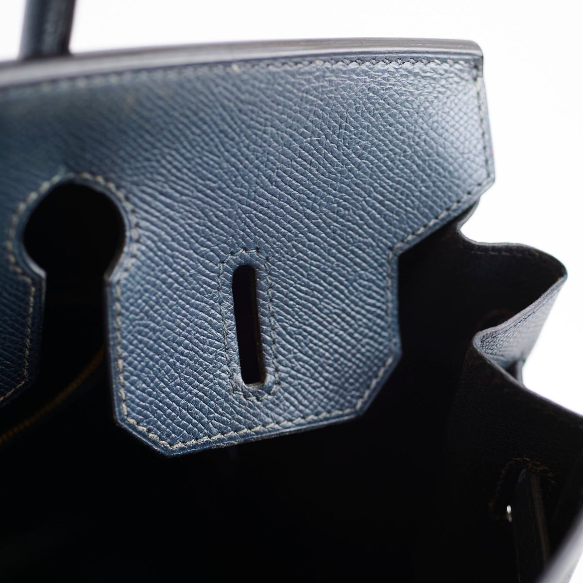Hermes Birkin 30 Blue Indigo Cushbell - A Square Stamp - photo 8