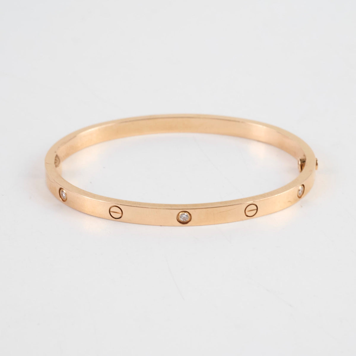 Cartier Love Bracelet SM Size 15 Pink Gold 6 Diamonds - photo 3