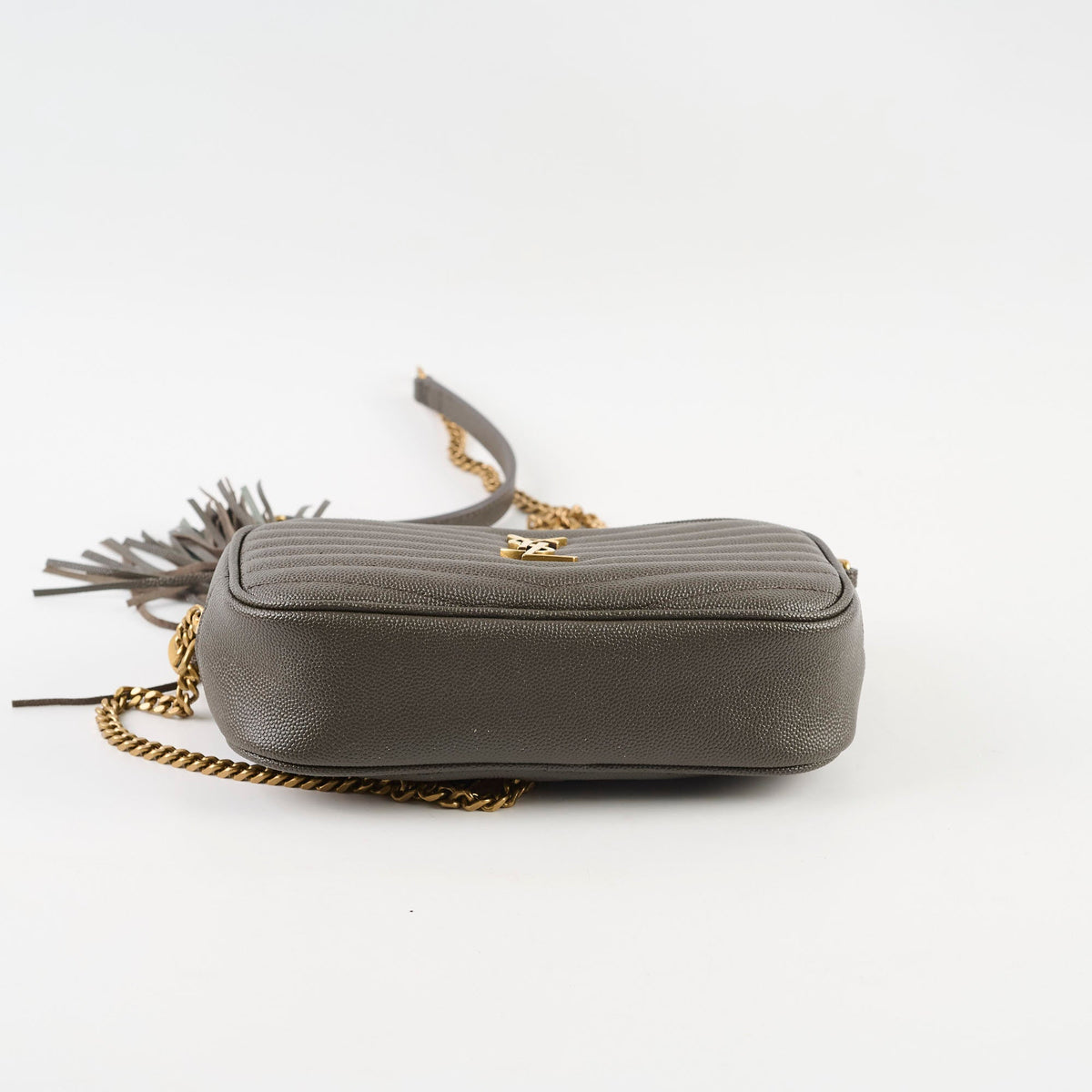 Saint Laurent Mini Lou Camera Grey - photo 4