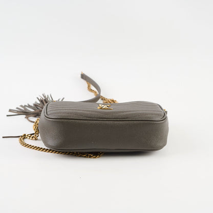 Saint Laurent Mini Lou Camera Grey - photo 4