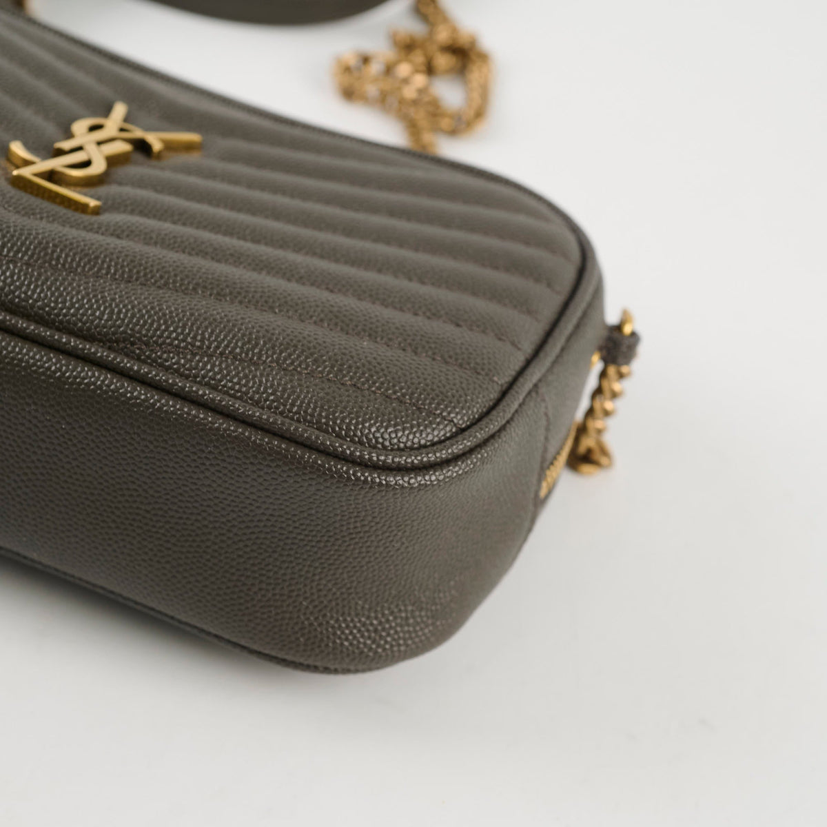 Saint Laurent Mini Lou Camera Grey - photo 10