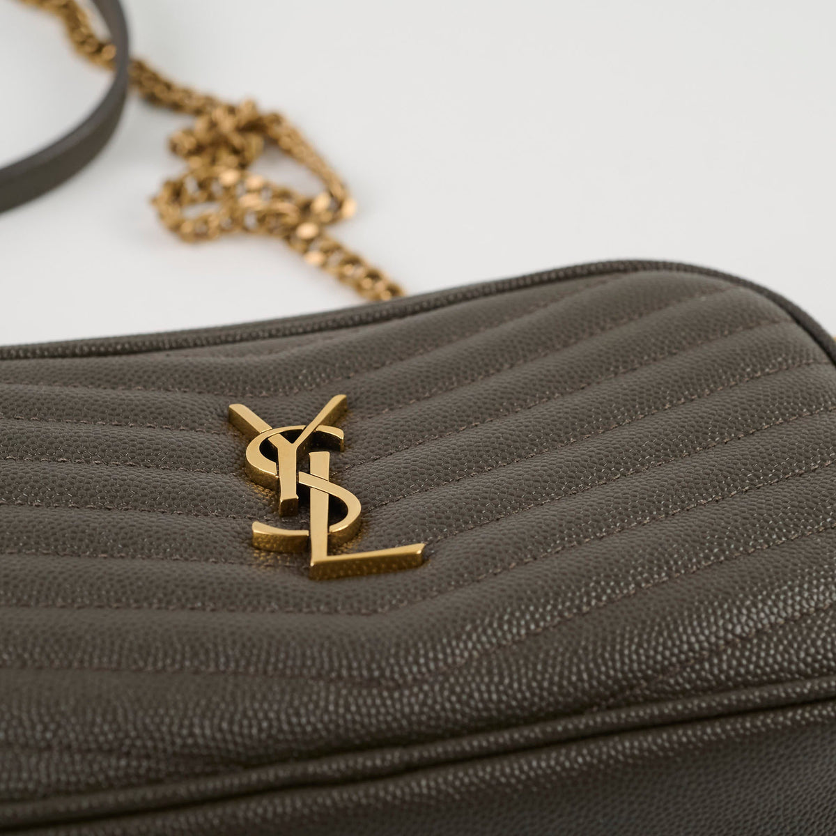 Saint Laurent Mini Lou Camera Grey - photo 11