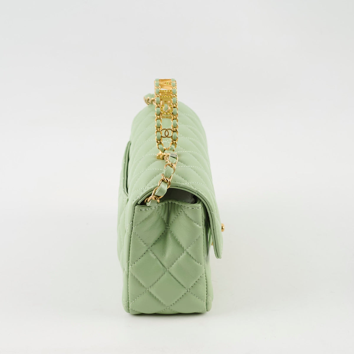 Chanel Mini Rectangular Top Handle Light Green Seasonal - photo 3
