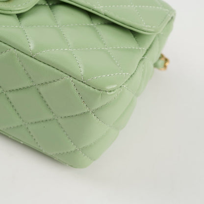 Chanel Mini Rectangular Top Handle Light Green Seasonal - photo 5