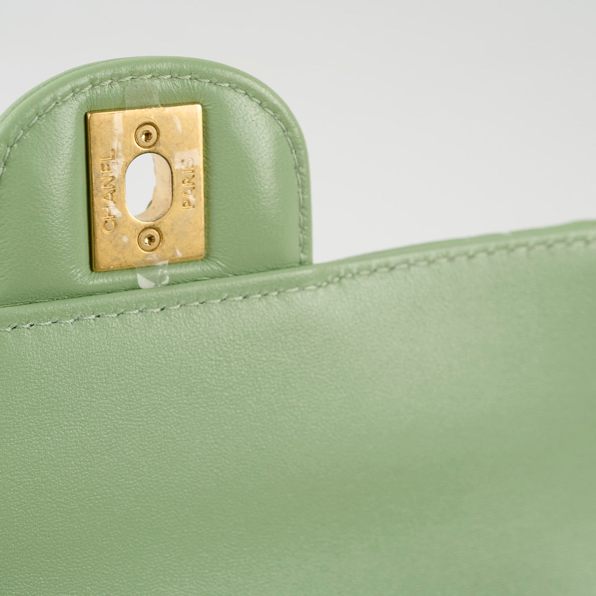 Chanel Mini Rectangular Top Handle Light Green Seasonal - photo 9